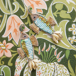 Beth Ladd Collections - Fancy Fish Earrings in Blue