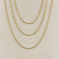 GoldFi - 18k Gold Filled Mini Diamond Cut Paperclip Chain