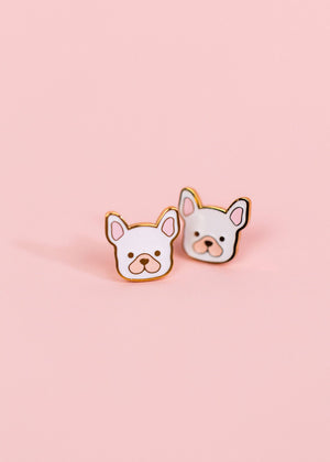 Pierced Co White Dog Studs