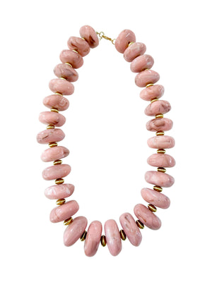 Gemelli - Randi Chunky Beaded Necklace- Light Pink