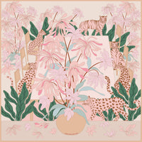 Jessie Zhao New York Double Sided Silk Scarf in Jungle Gathering