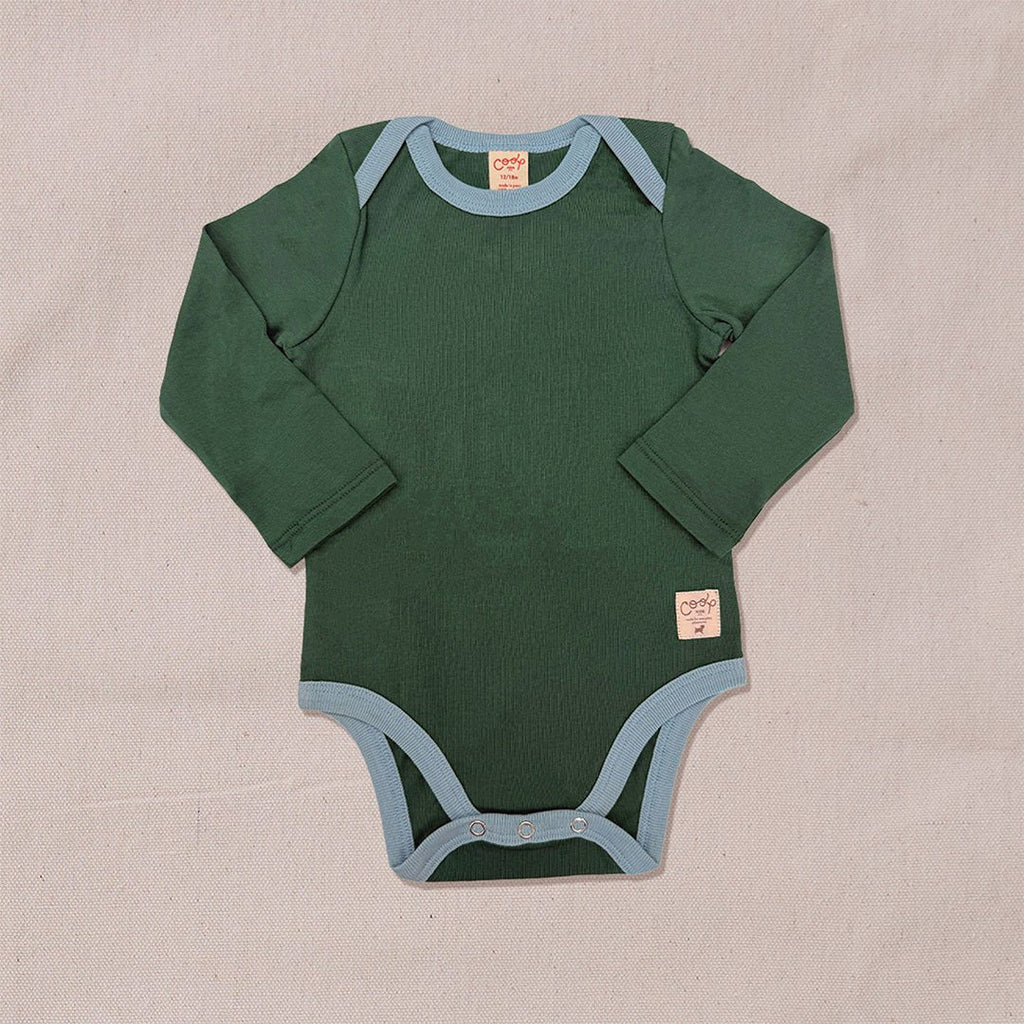 Pink Chicken Baby Wonder Bodysuit in Pine