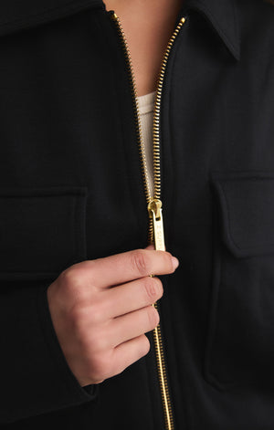 Z Supply Escape Fleece Jacket in Black