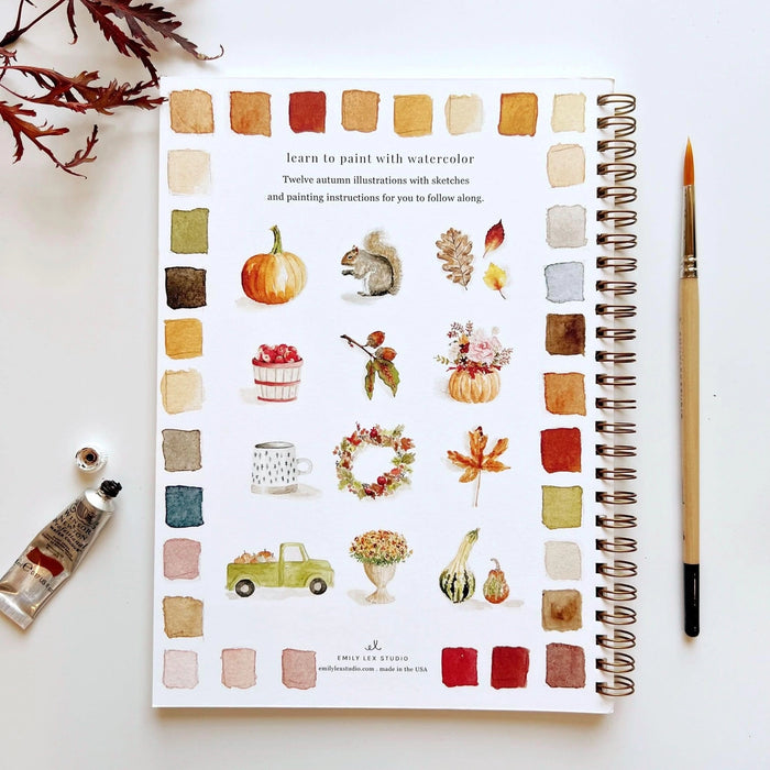 emily lex studio Autumn Watercolor Workbook