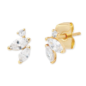 Tai Triple Mixed CZ Stud