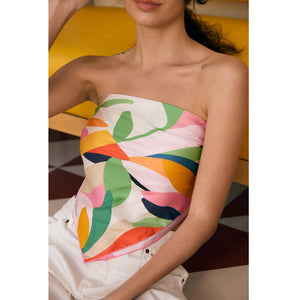 Jessie Zhao New York Double Sided Silk Scarf in Spring Garden Harmony