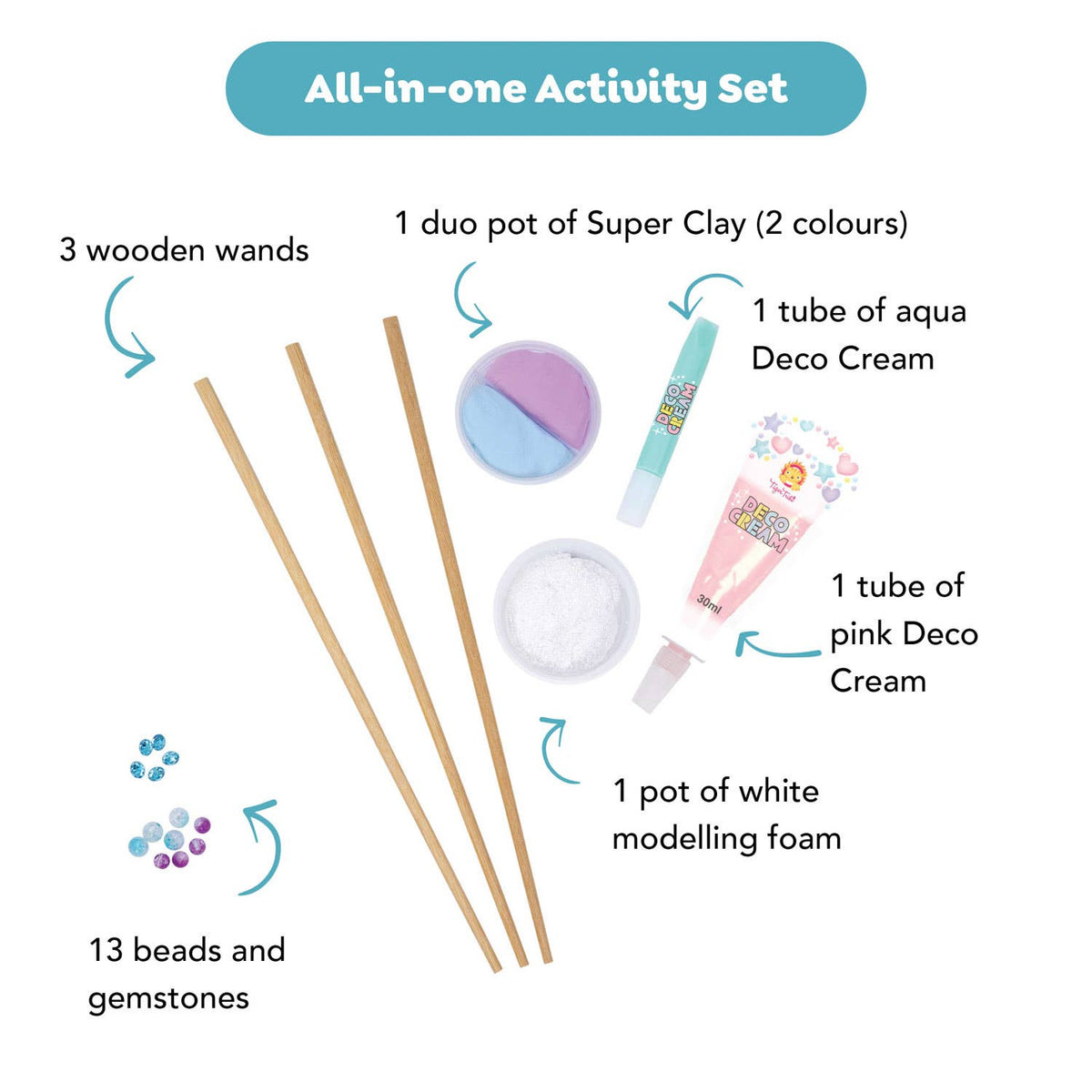 Tiger Tribe Pastel Power Magic Wand Kit
