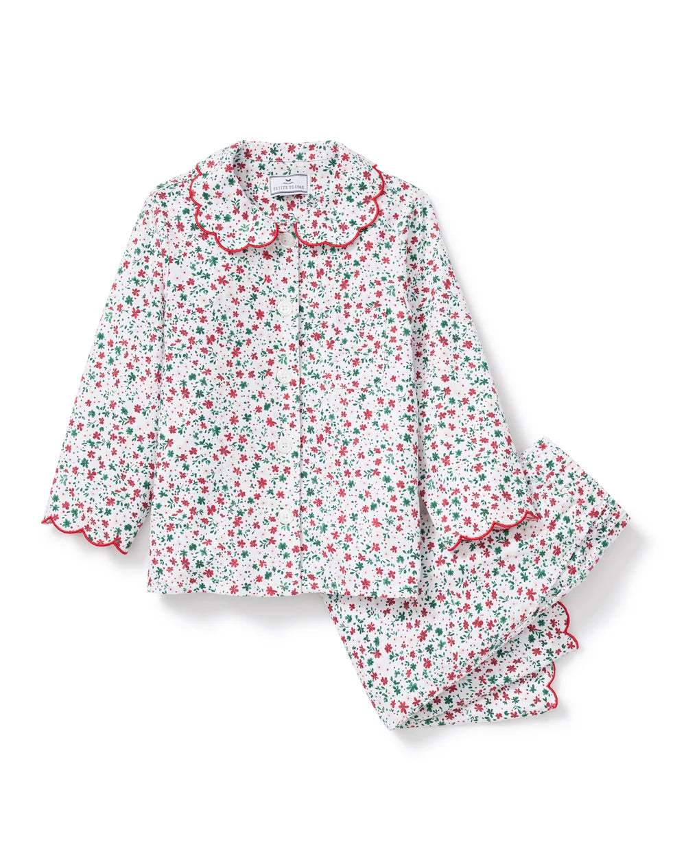 Petite Plume Children's Twill Colette Pajama Set in Winter Garden