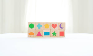 Bannor Toys Number + Shapes Wooden Block Set