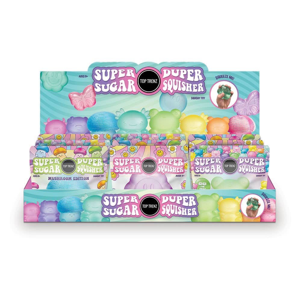 Top Trenz Inc Super Duper Sugar Squisher Toy Happy Face