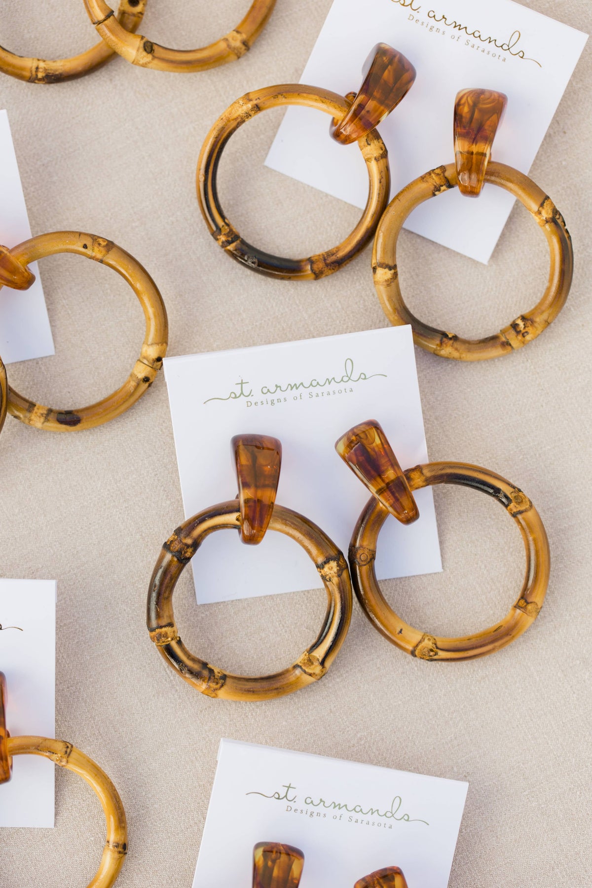 St. Armands Bamboo Statement Drop Earrings