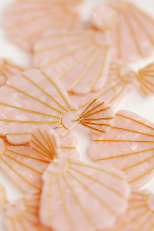 St Armands D Pink Tortoise Statement Shell Earrings