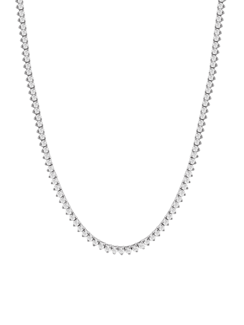 LeMel Graduated CZ Tennis Necklace in Silver