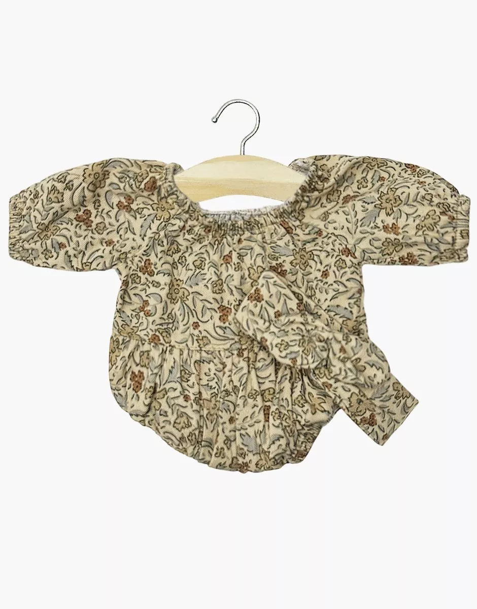Minikane x Rylee + Cru Bertille Romper with Headband in Autumn Floral