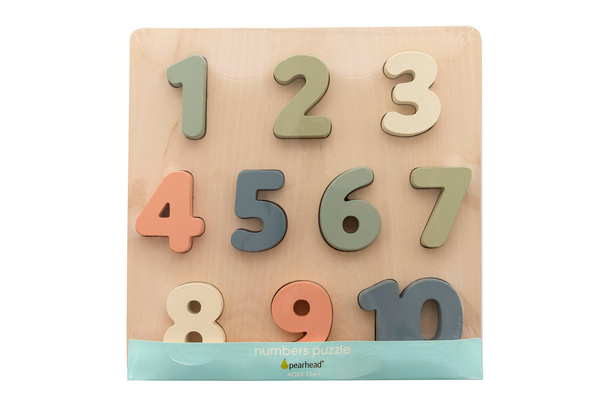 Pearhead Wooden Numbers Puzzle