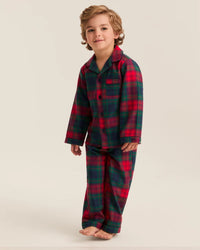 Petite Plume Children's Twill Pajama Set in St. James Tartan