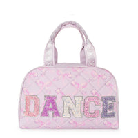 OMG Accessories DANCE Quilted Floral Bow Print Medium Duffle Bag