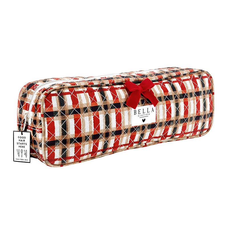 Bella Sleep Spa Quilted Hair Tool Bag in Plaid