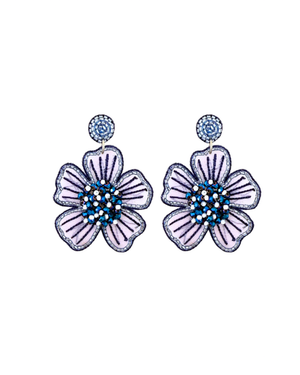 Beth Ladd Collections - Spring Bloom Earrings in Navy