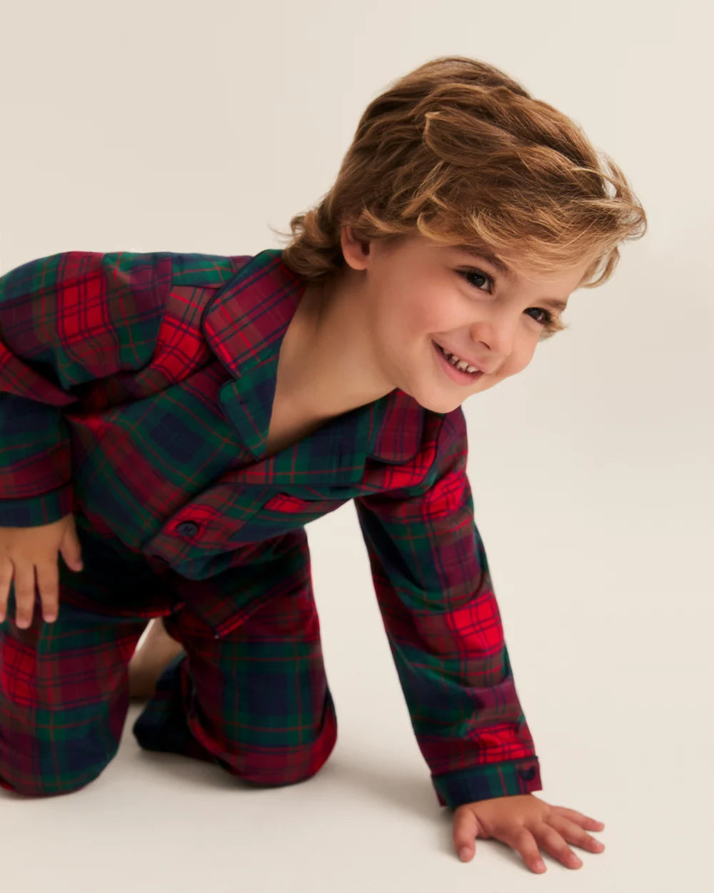 Petite Plume Children's Twill Pajama Set in St. James Tartan