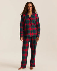 Petite Plume Women's Twill Pajama Set in St. James Tartan