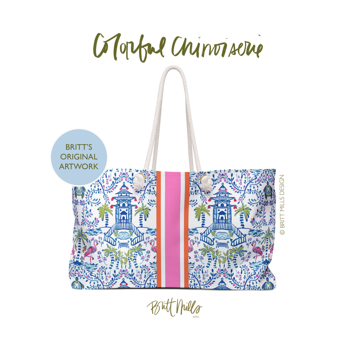 Britt Mills Mahjong Tote Bags - Multiple Styles!