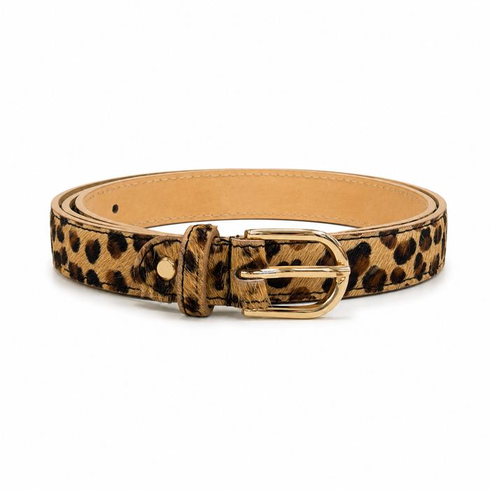 German Fuentes Belt in Cheetah Print