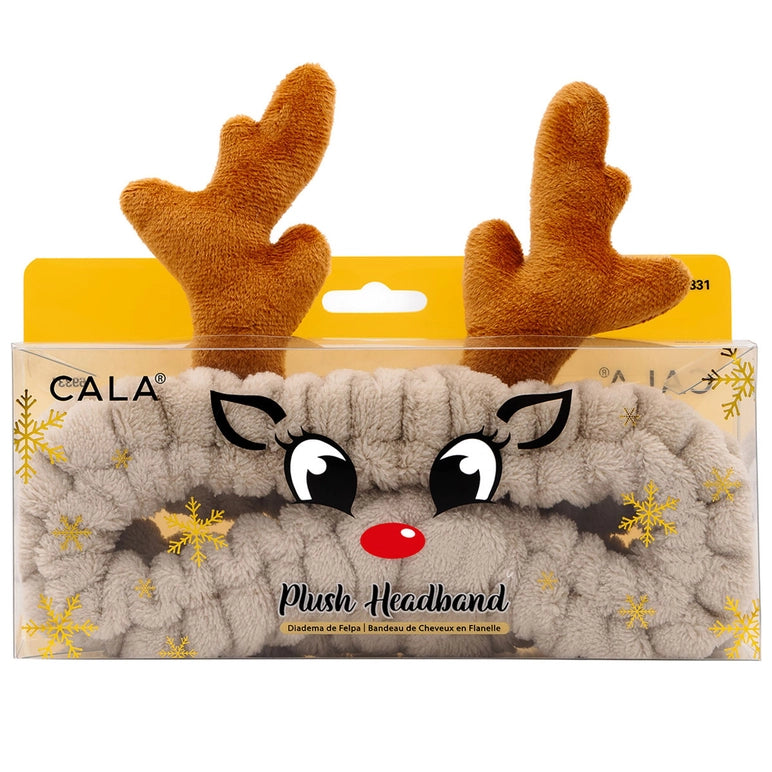 Cala Plush Holiday Reindeer Spa Headband