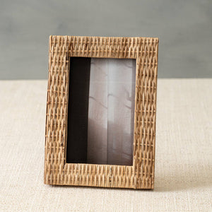 India Handicrafts Inc 4x6 Woven Rattan Photo Frame