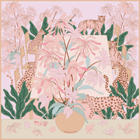 Jessie Zhao New York Double Sided Silk Scarf in Jungle Gathering