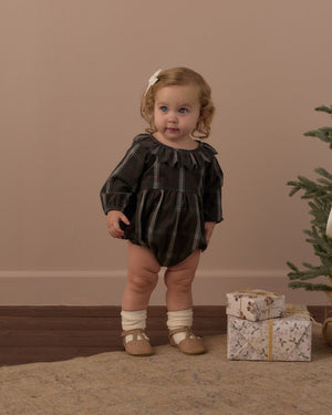 Rylee + Cru Freya Romper in Holiday Plaid