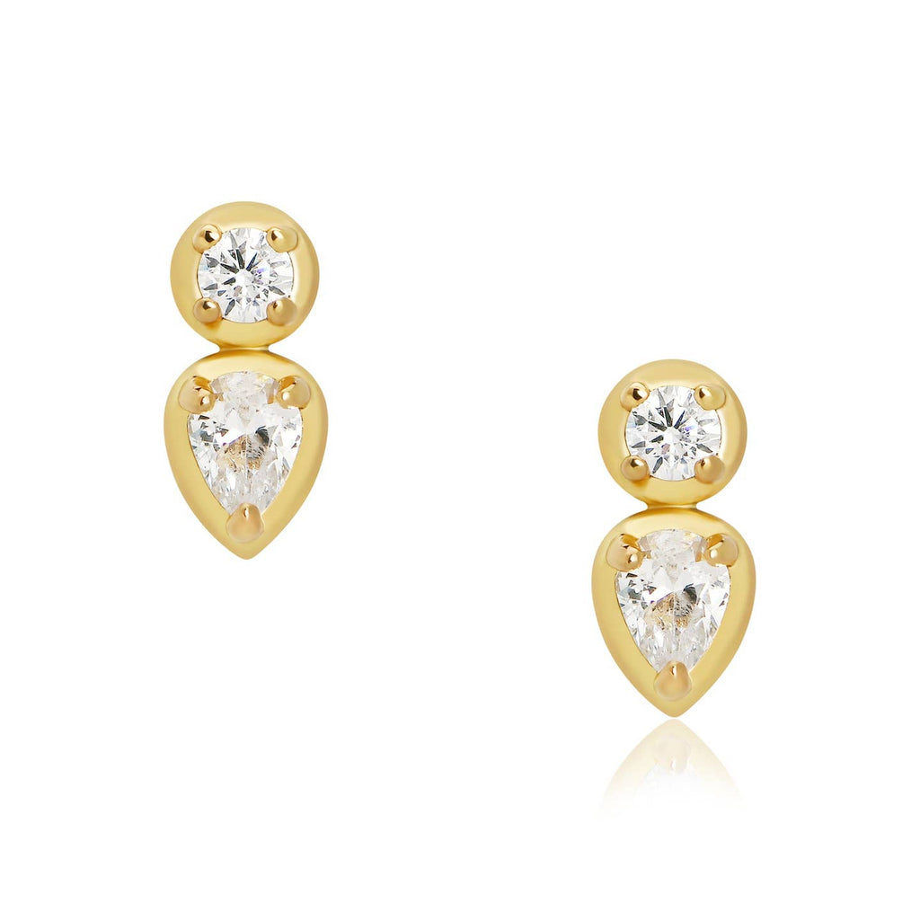 Mod + Jo Raven Stacked Studs in Gold