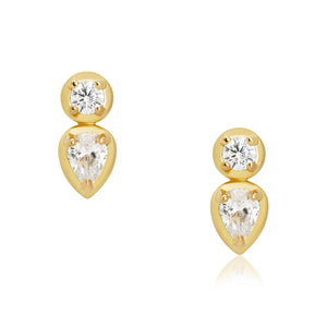 Mod + Jo Raven Stacked Studs in Gold