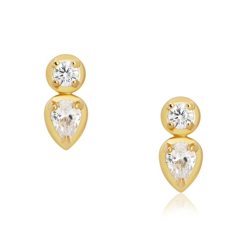 Mod + Jo Raven Stacked Studs in Gold