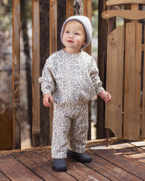 Rylee + Cru Oversized Sweatshirt in Blue Leopard