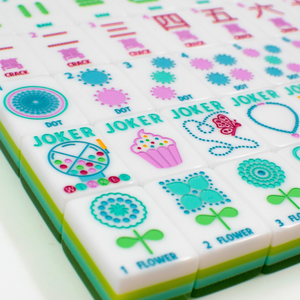 My Fair Mahjong Crystal Confetti Lemon-Lime Mahjong Set