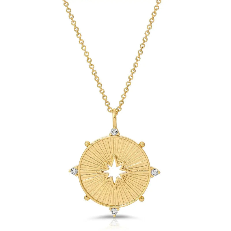 Elizabeth Stone Starstruck Pendant in Gold