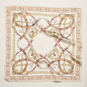 Frem NYC Classic Equestrian Chain Satin Scarf - Multiple Colors!