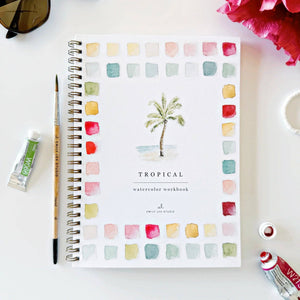 emily lex studio Tropical Watercolor Workbook