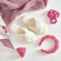 Bella Sleep Spa Plush Spa Headband in Hot Pink