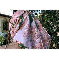 Jessie Zhao New York Double Sided Silk Scarf in Jungle Gathering