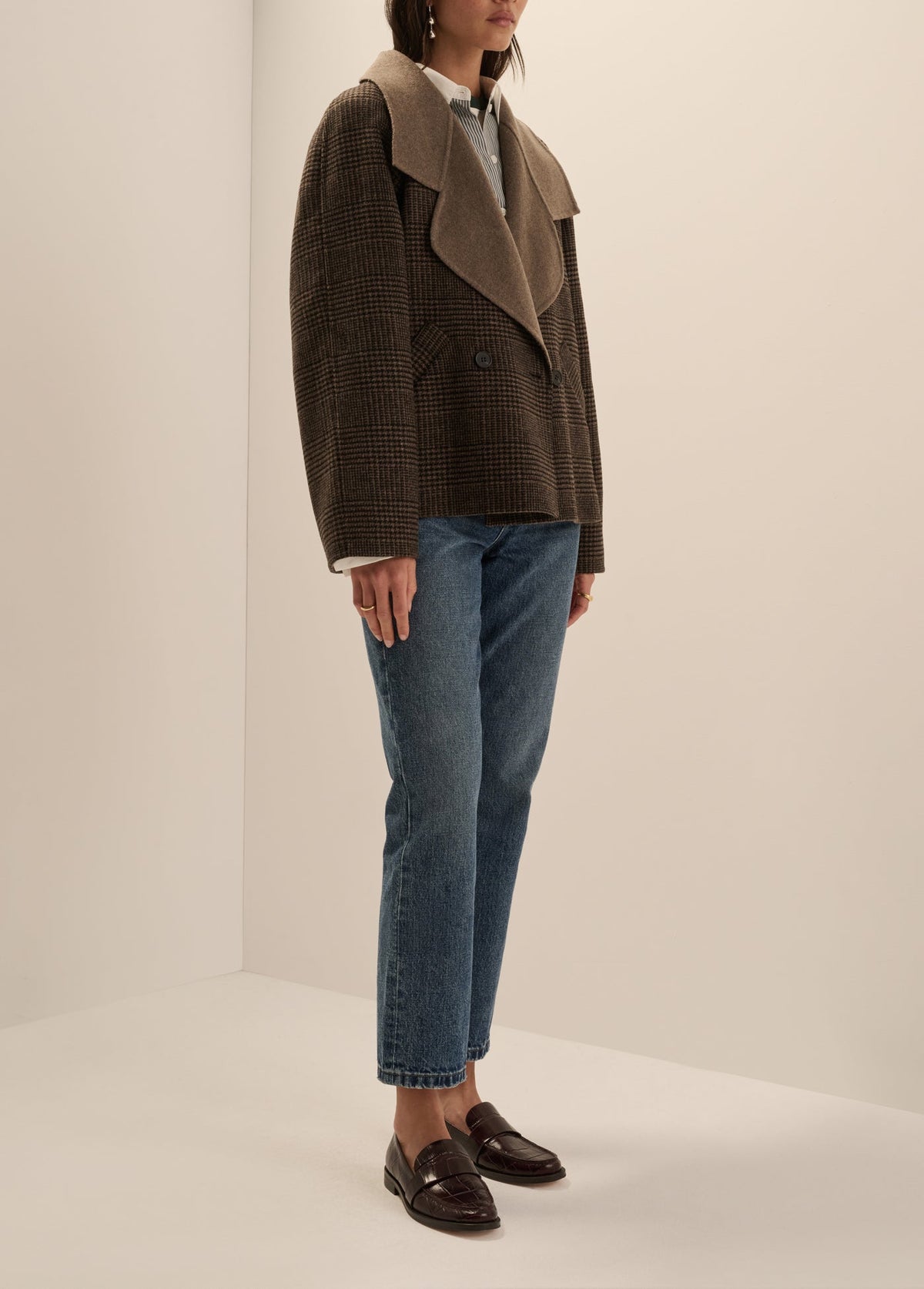 Favorite Daughter The Cameron Coat in Ganache Houndstooth
