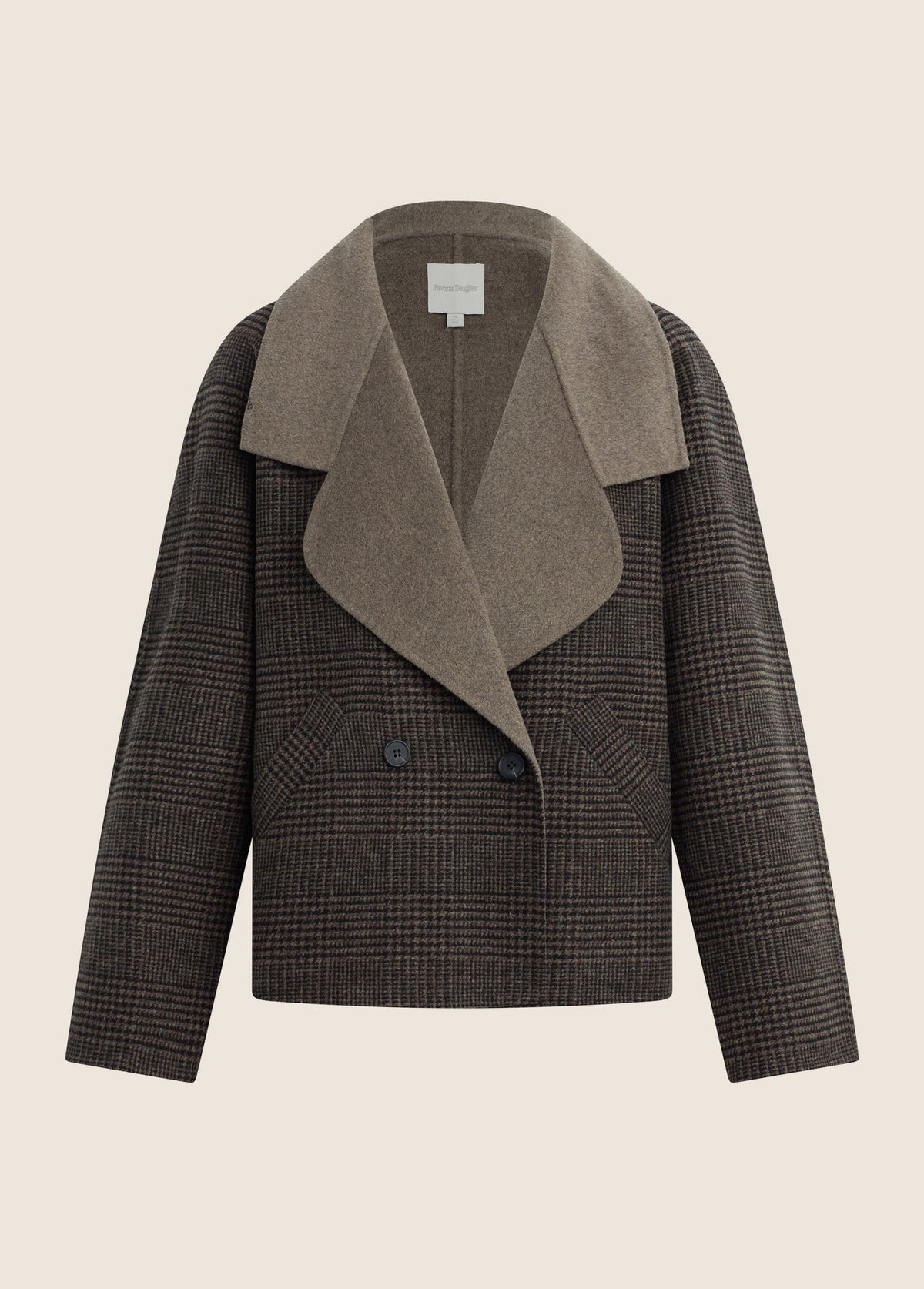 Favorite Daughter The Cameron Coat in Ganache Houndstooth