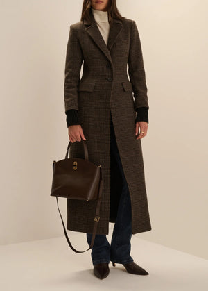 Favorite Daughter The City Coat in Ganache Houndstooth