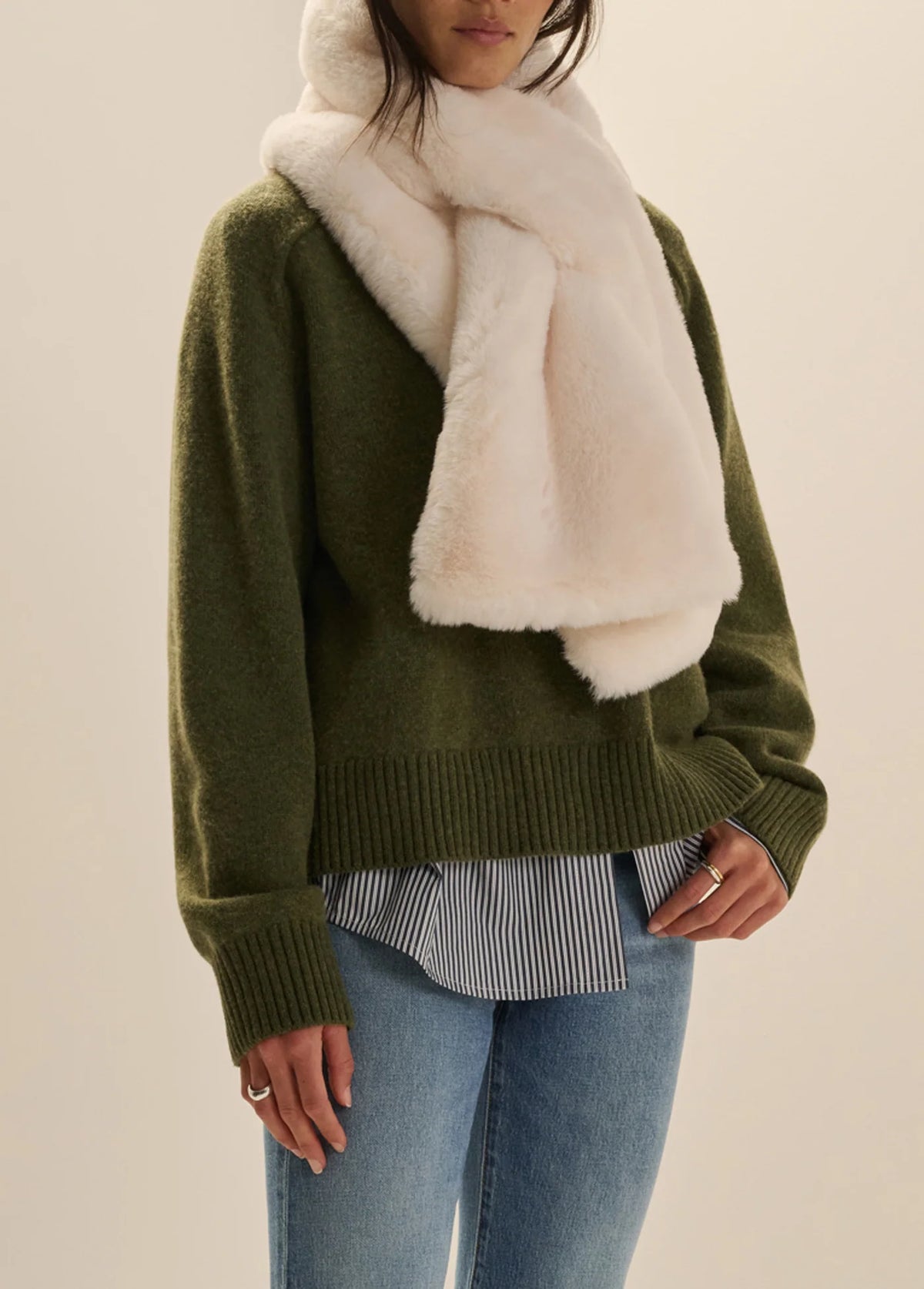 Favorite Daughter The Cozy Loop Scarf in Ivory