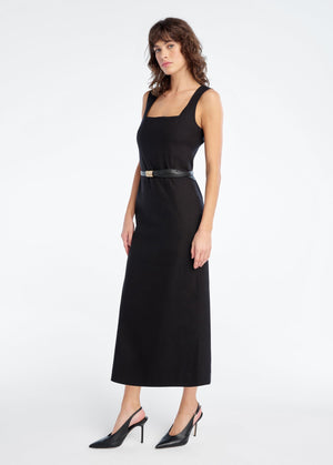 Favorite Daughter The Perfect Opportunity Linen Dress in Black
