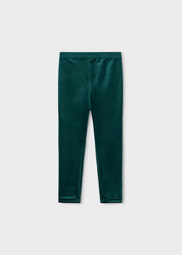 Mayoral Velvet Leggings in Water Lily