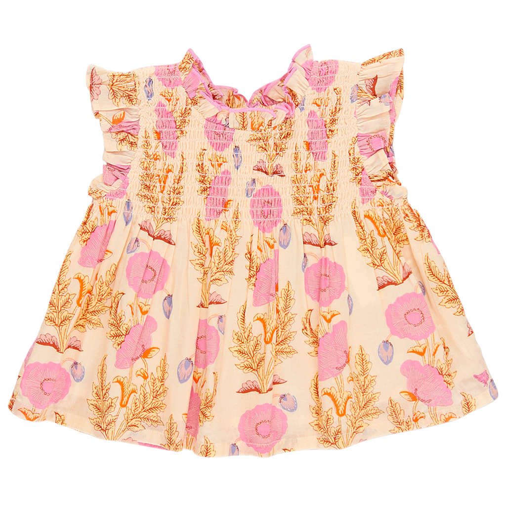 Pink Chicken Stevie Top in Pink Gilded Floral