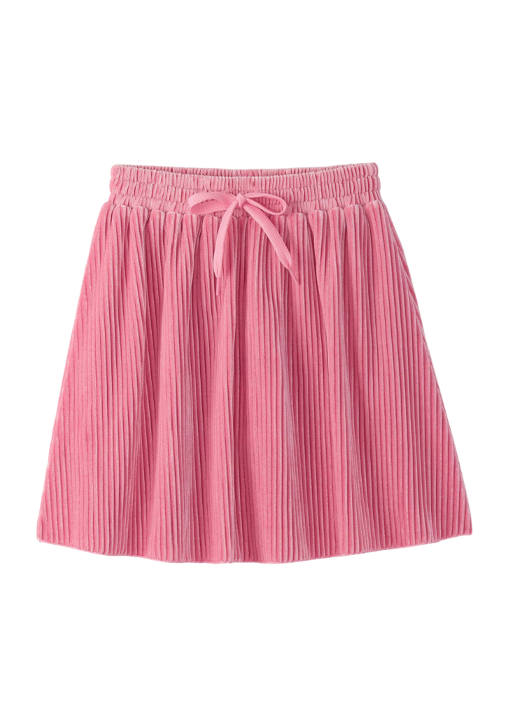 Hatley Pleated Velour Skirt in Sea Pink