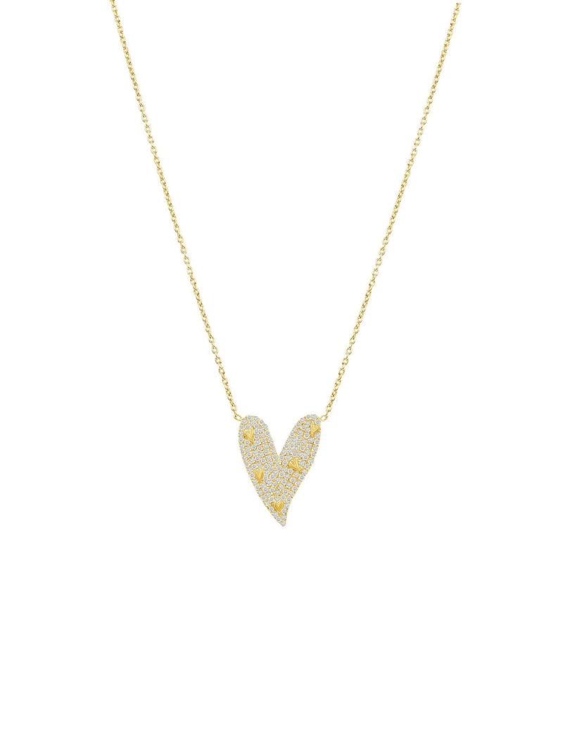 LeMel CZ Heidi Heart Necklace in Gold